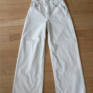 Abercrombie & Fitch White Wide Leg Jeans
